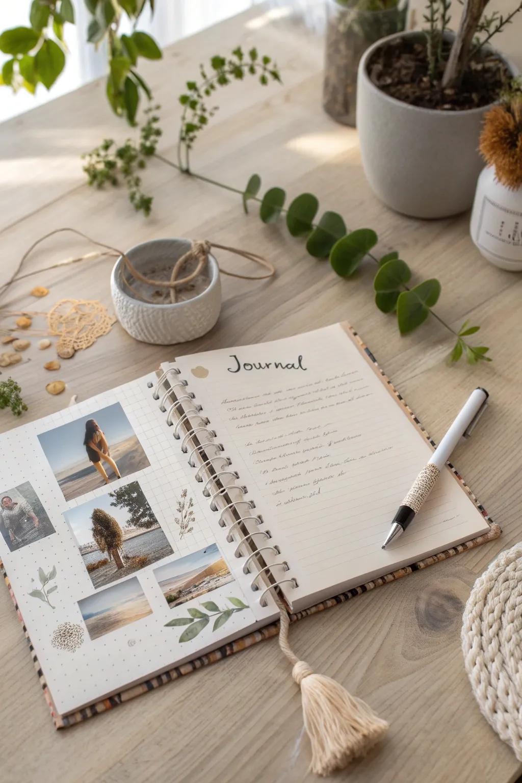 Craft your dreams with a vision board journal that inspires simplicity and creativity.