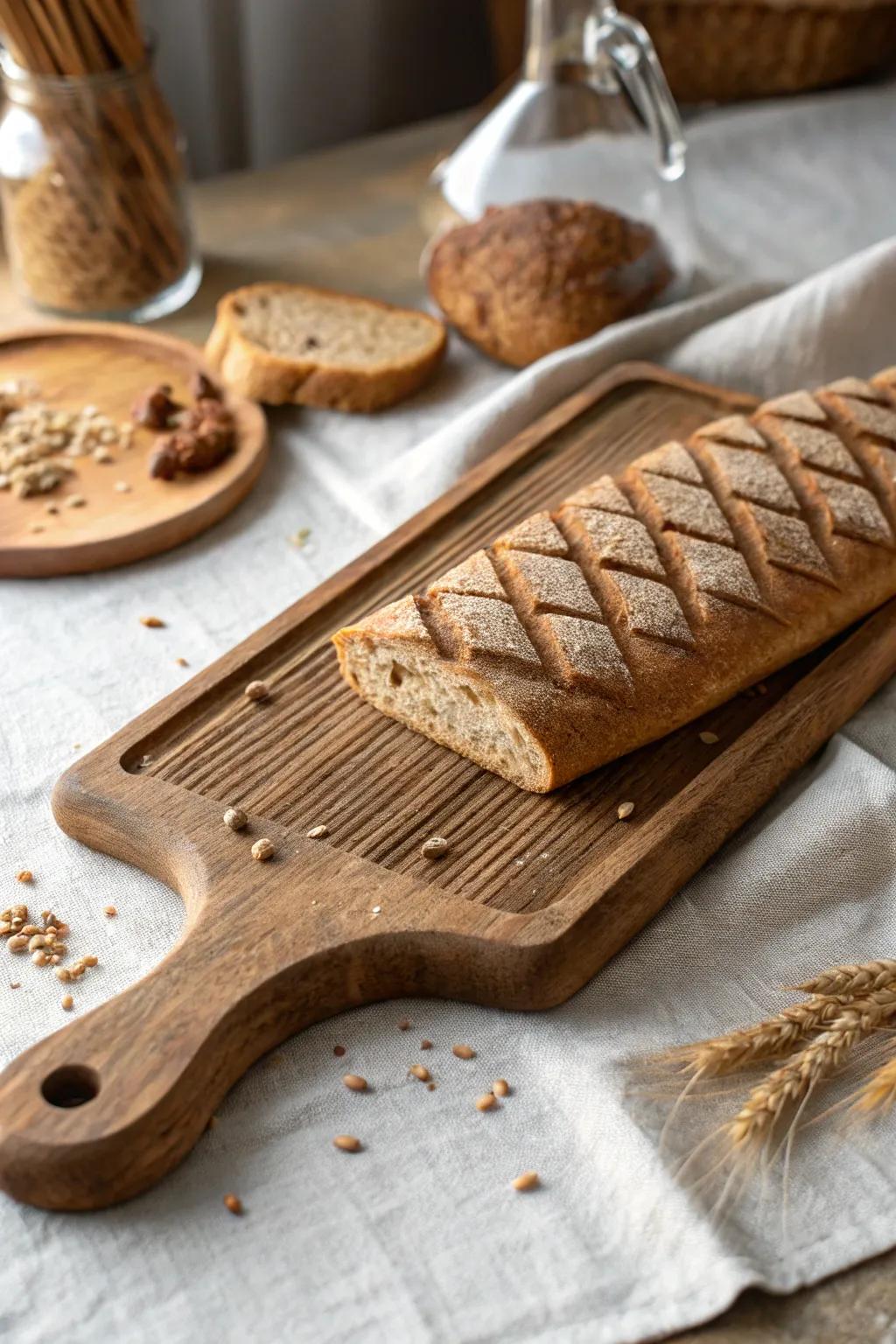 Elevate your brunch game with a bread board that's as functional as it is beautiful. #BreadLovers #KitchenEssentials
