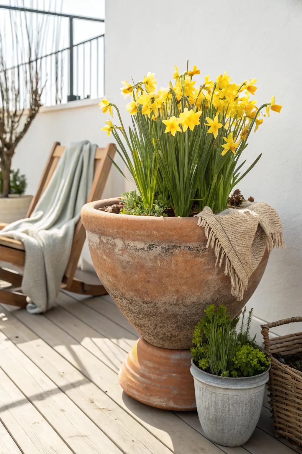 Brighten up your patio with a touch of daffodil charm!