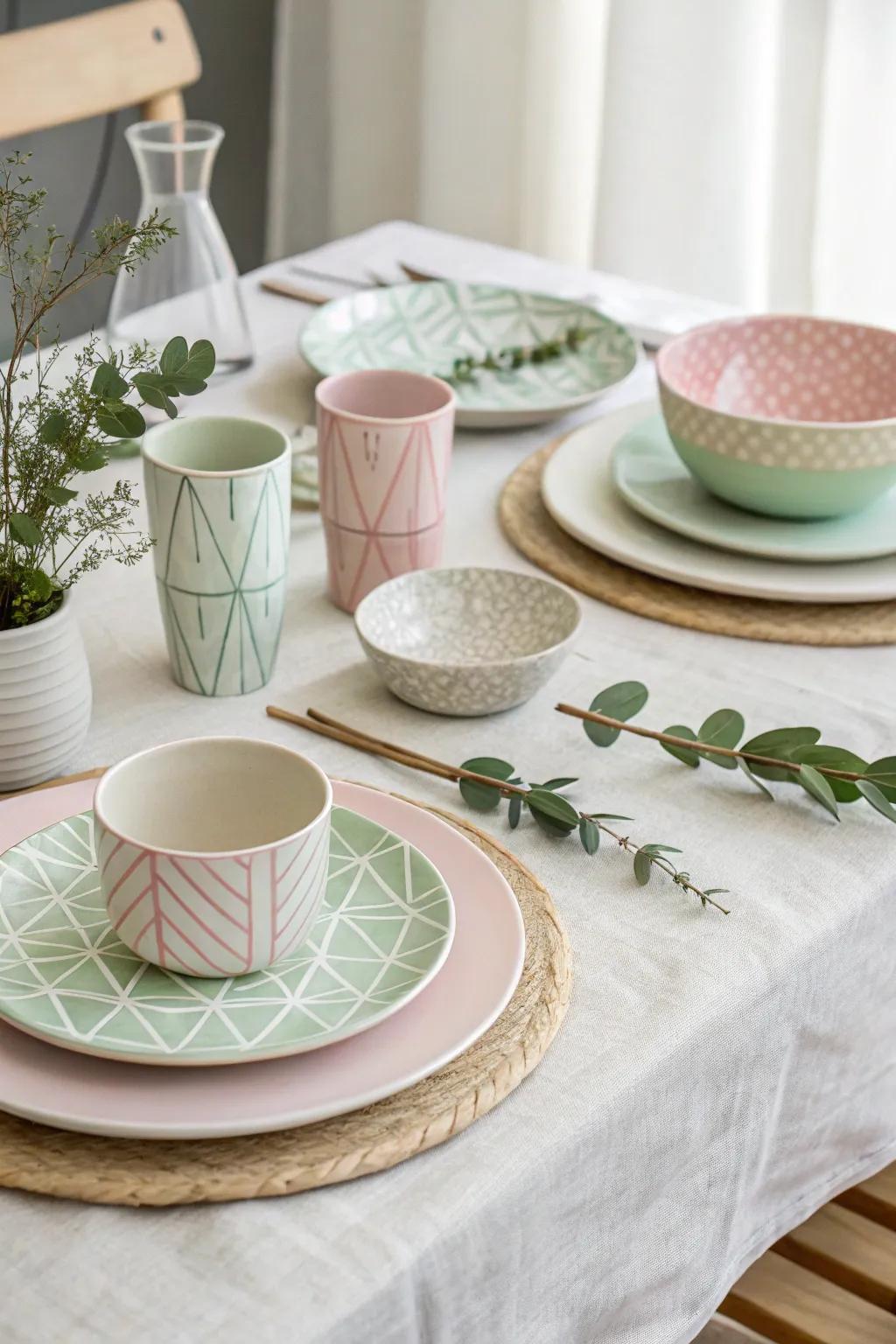 Elevate your baby shower with charming Scandinavian tableware that blends playful patterns with minimalist elegance.