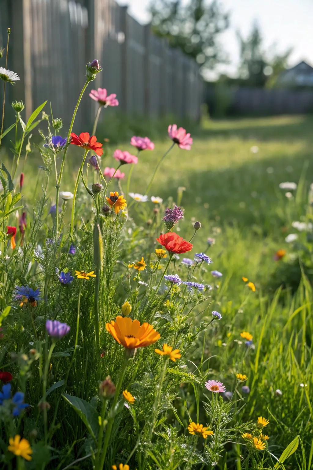 Transform your space with a vibrant wildflower haven—nature's own masterpiece in your backyard.