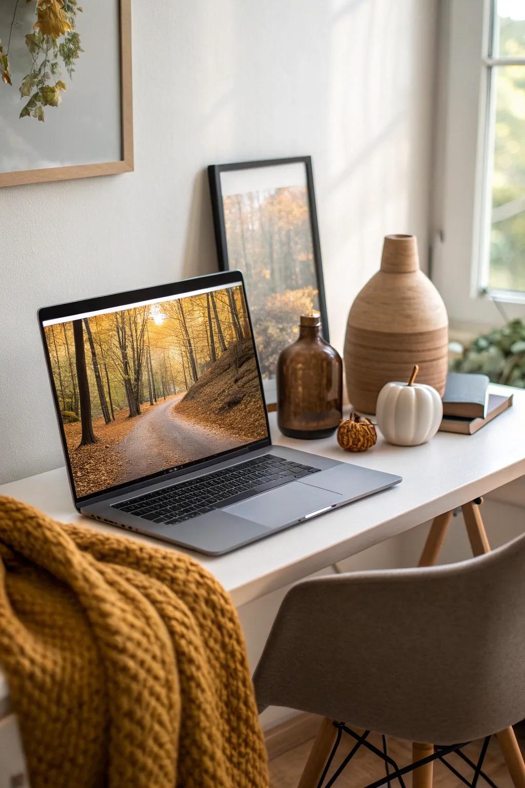 Embrace the season every time you log in with a cozy autumn screensaver.