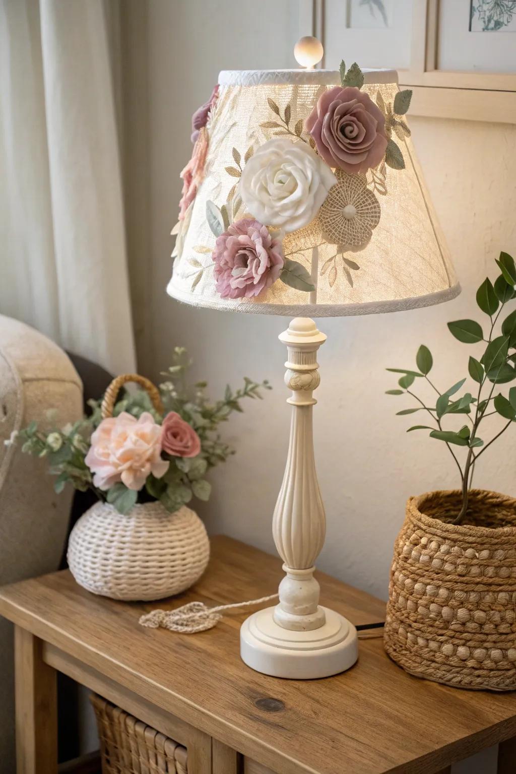 Transform your space with a DIY floral lampshade, where light meets creativity and elegance.