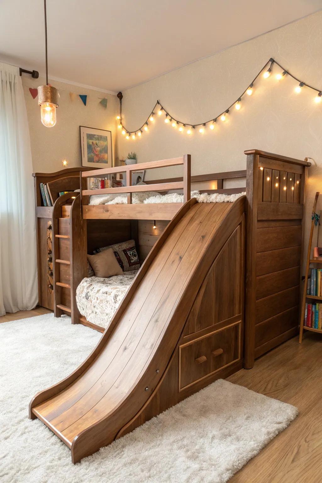 Transform bedtime into playtime with this stylish slide bed!