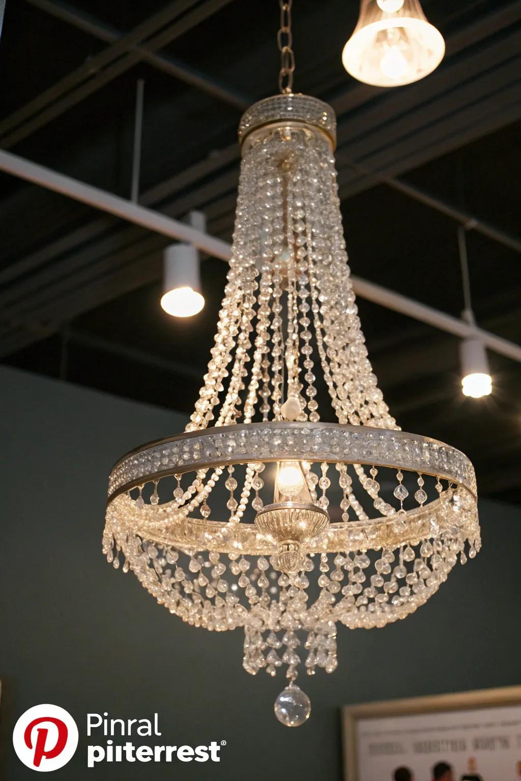 Illuminate your space with a touch of luxury: DIY Crystal LED Chandelier.