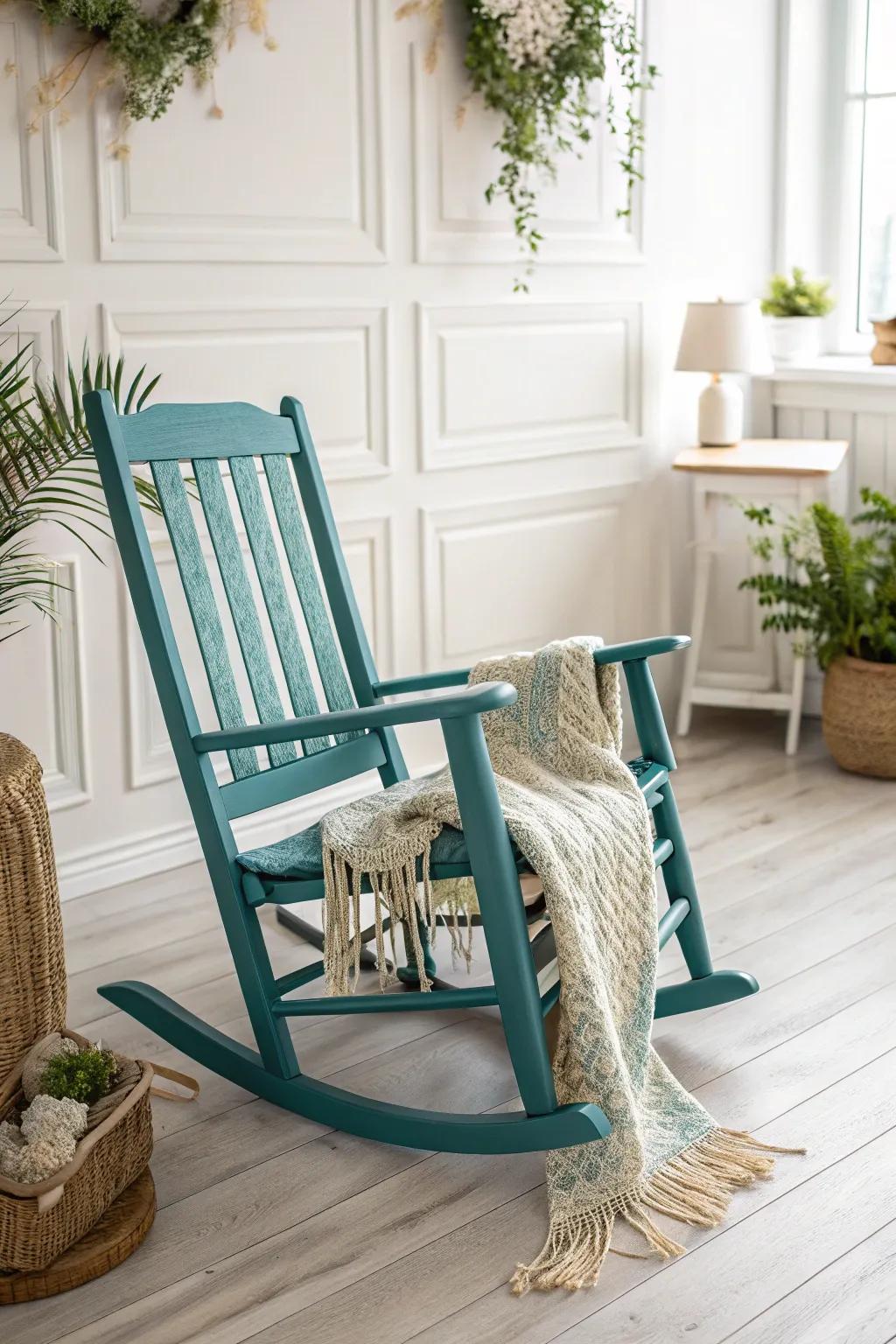 Discover the perfect blend of tradition and modernity with this stunning DIY painted rocking chair transformation.