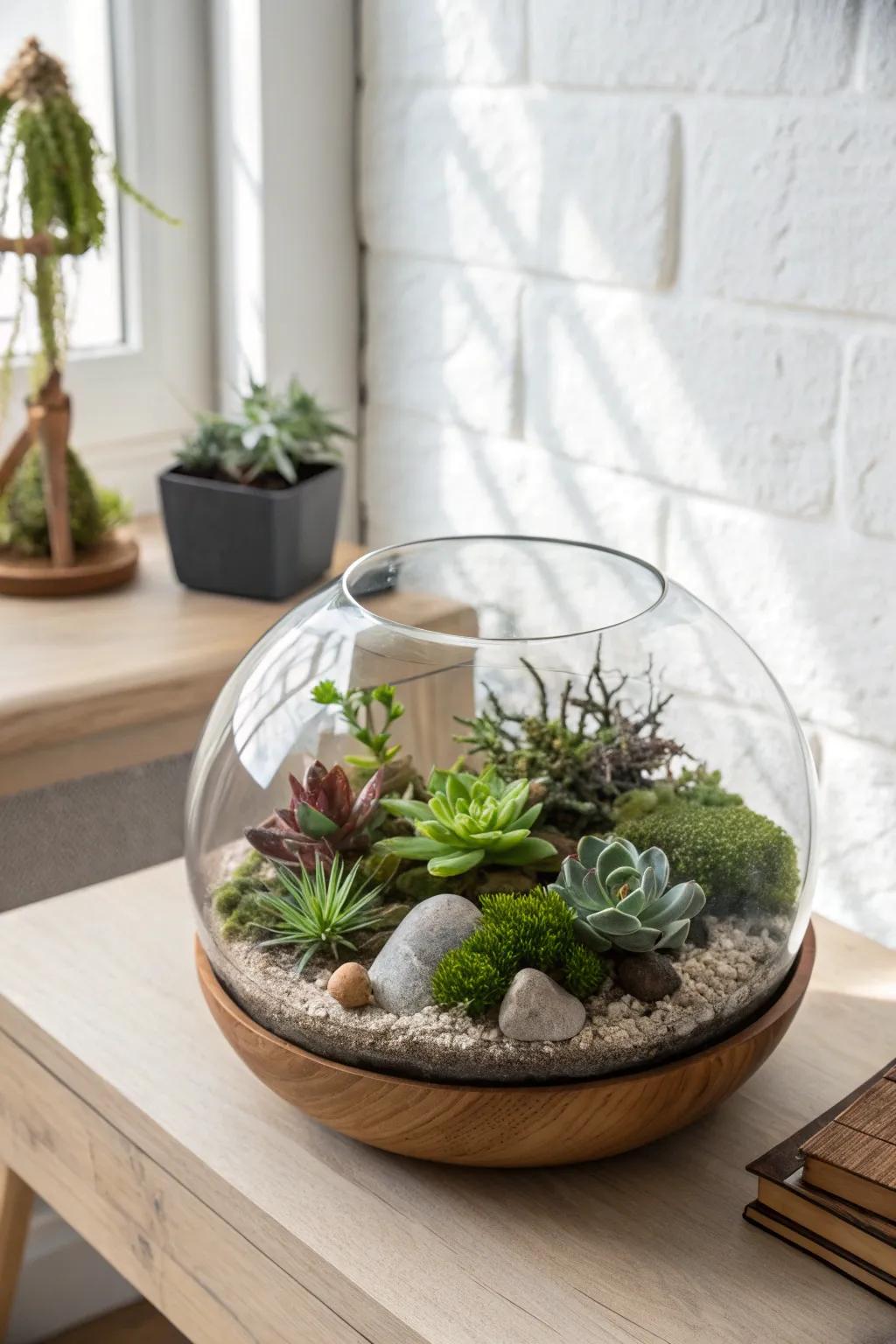 Bring a breath of nature into your home with this elegant DIY terrarium.