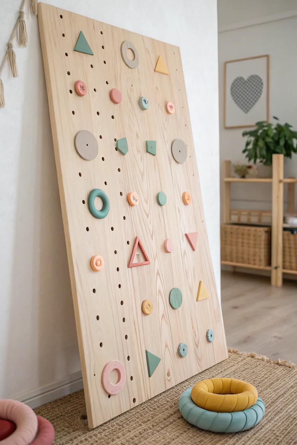 Unleash creativity with our minimalist DIY sensory wall—where velcro and imagination meet.