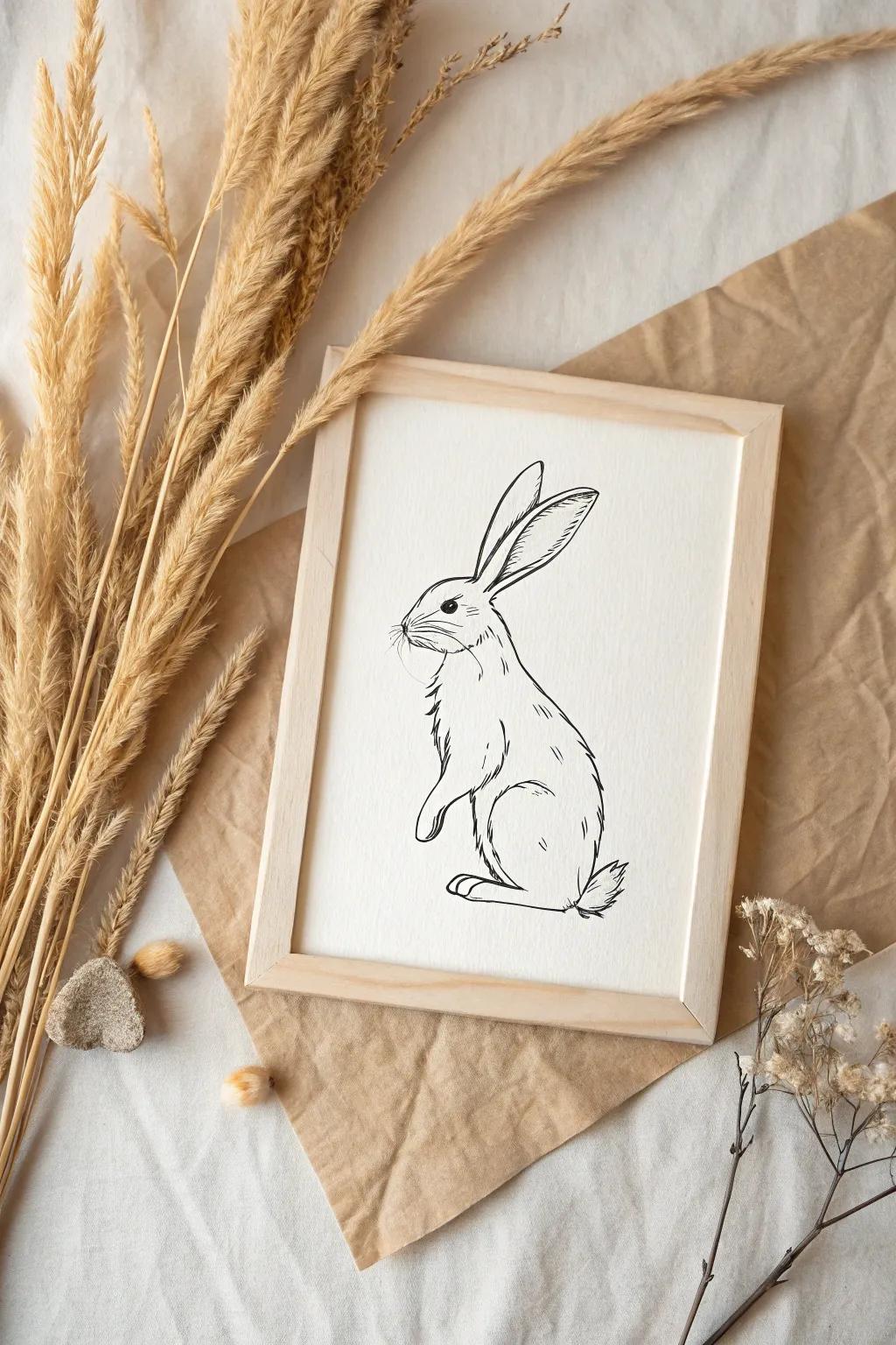Embrace the charm of spring with this adorable bubbly bunny illustration, perfect for adding a touch of whimsy to your decor.