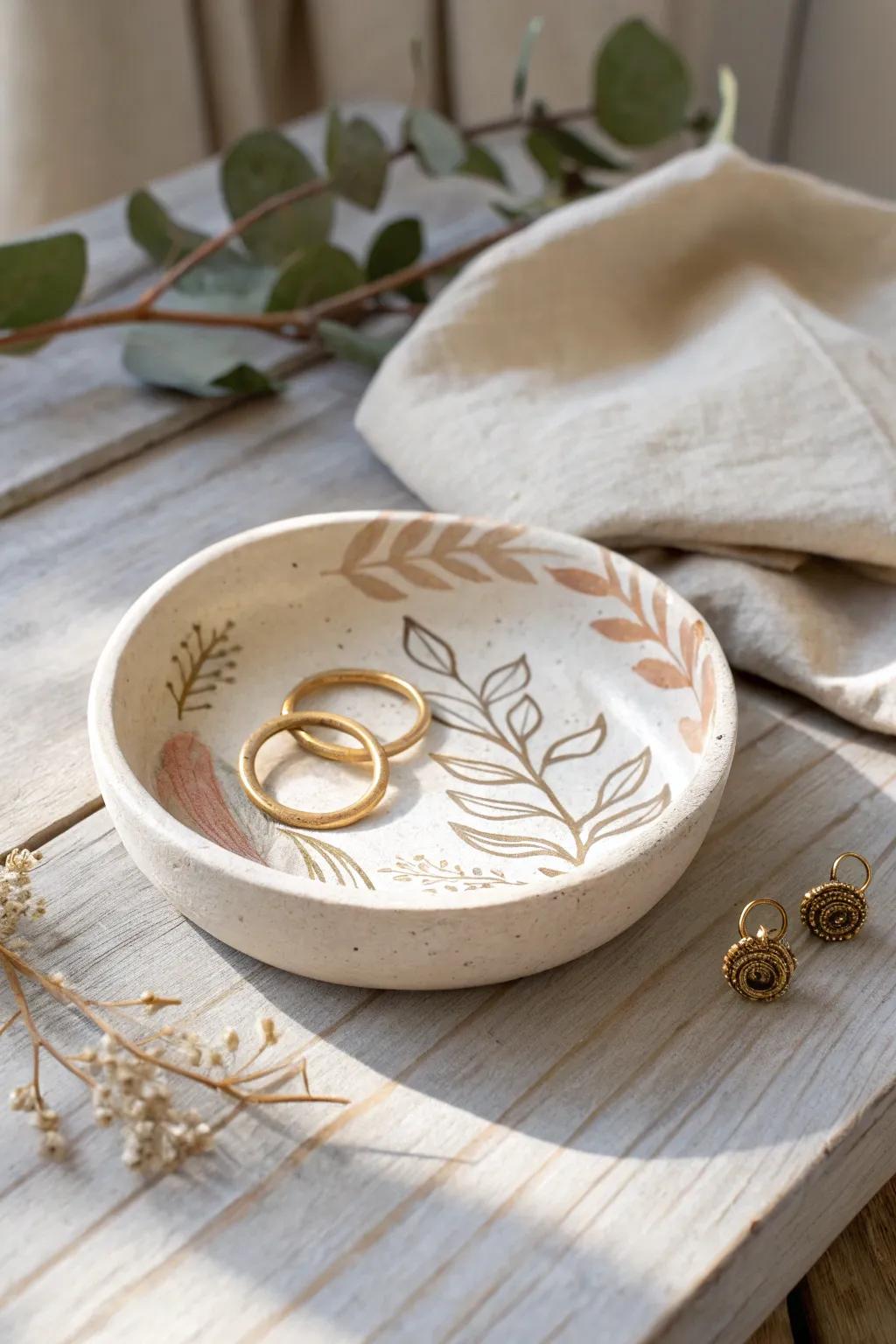 Elevate your accessory game with these elegant DIY clay jewelry dishes, where simplicity meets craftsmanship.