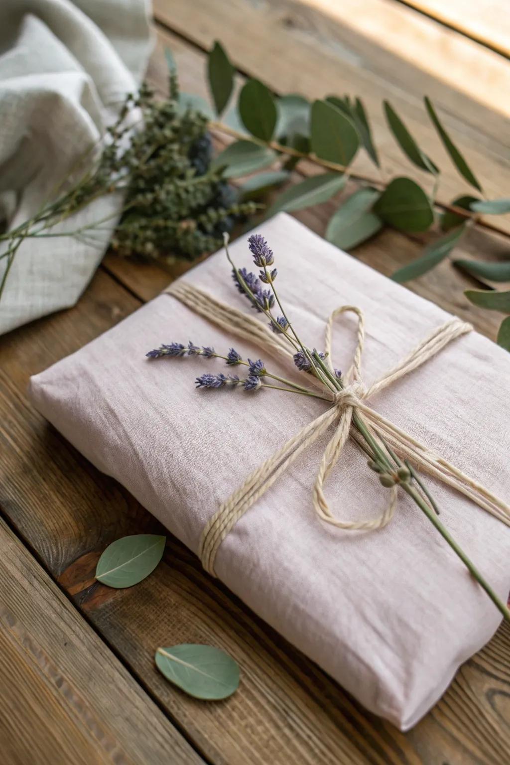 Elevate your gift-giving with eco-friendly, fabric-wrapped presents that embrace simplicity and elegance.