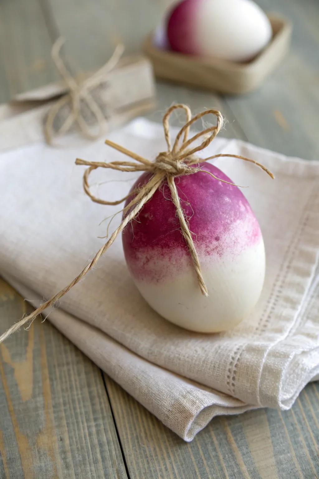 Elevate your Easter decor with chic, radish-inspired painted eggs that blend Scandinavian simplicity with boho charm.
