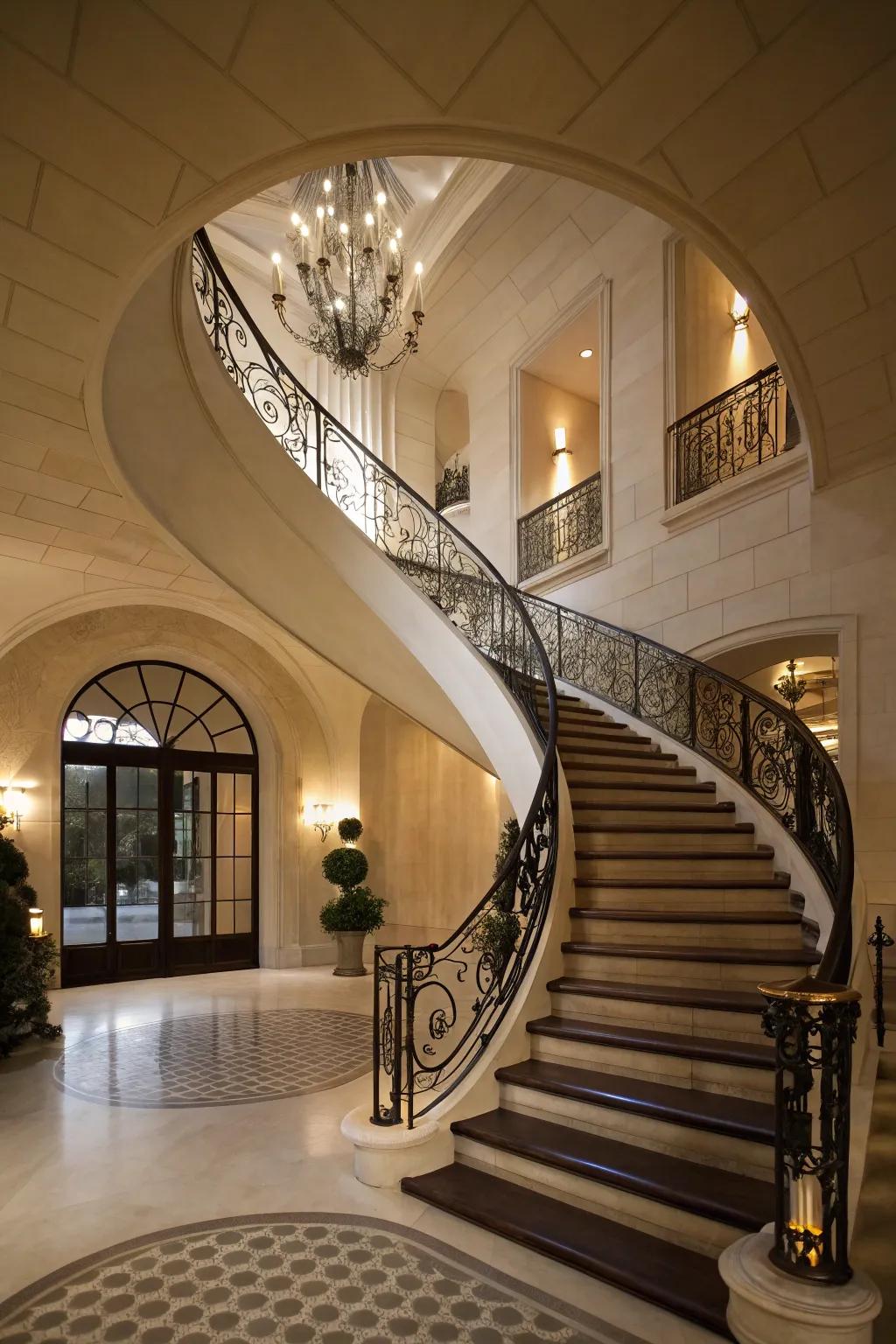 A dramatic design can make your staircase unforgettable.