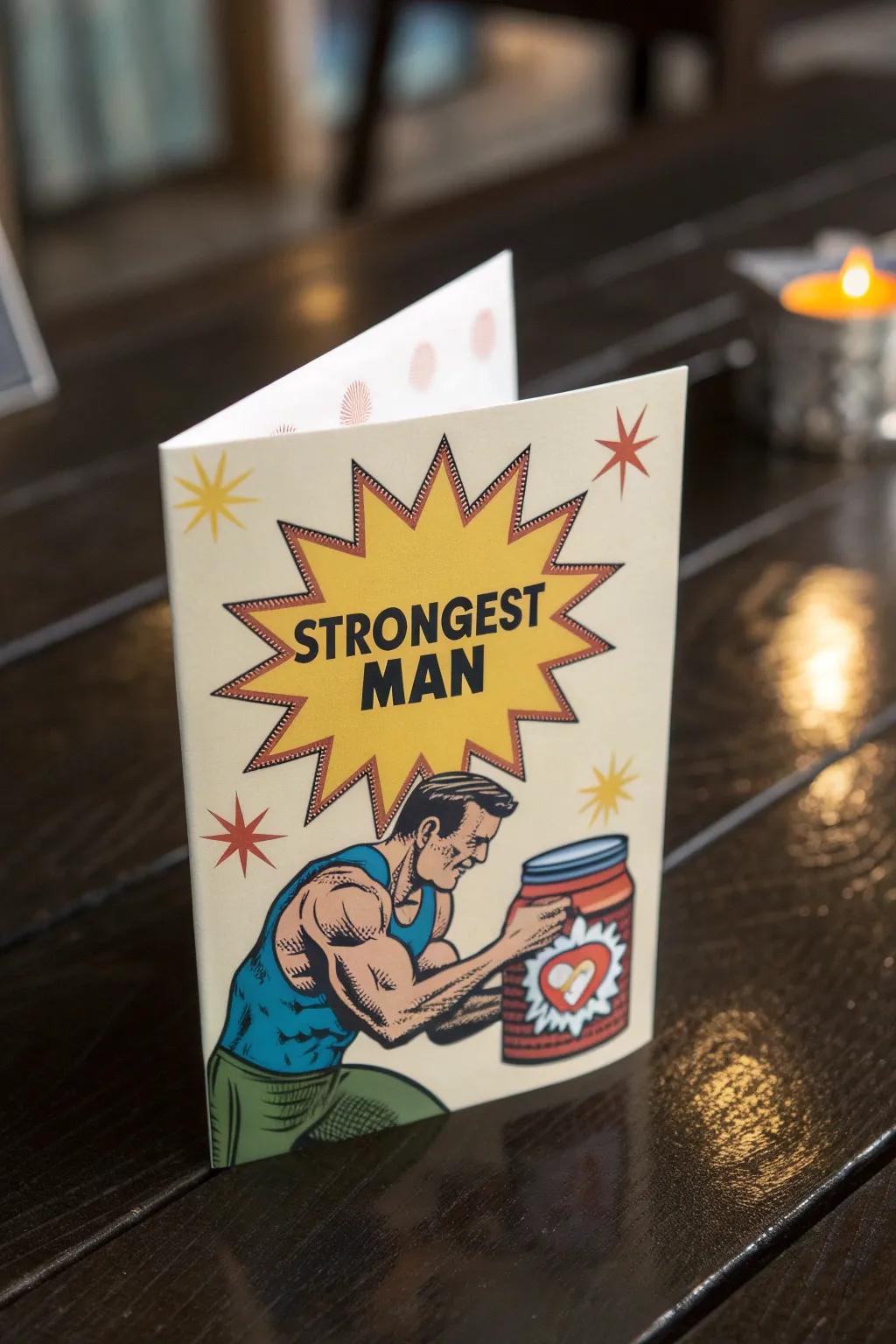 Celebrate Dad's super strength with a touch of humor this Father's Day!
