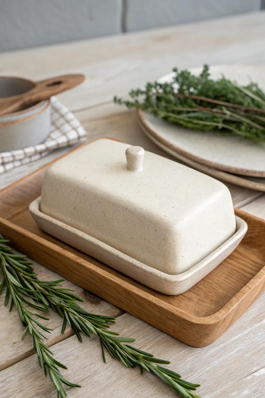 Elevate your breakfast with a touch of handmade elegance: Discover the art of personalized butter dishes.