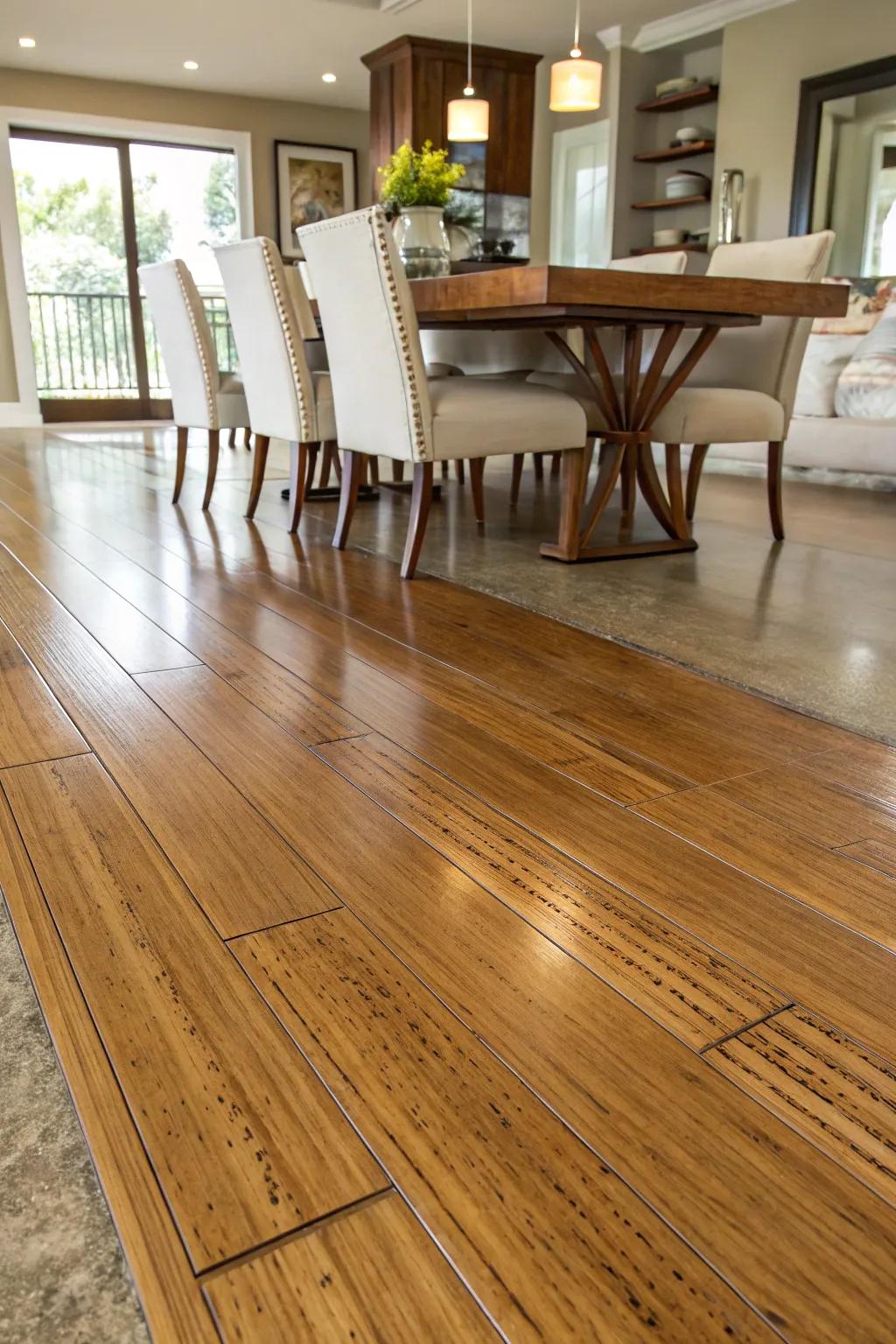 Transform your space with the natural elegance of bamboo flooring.
