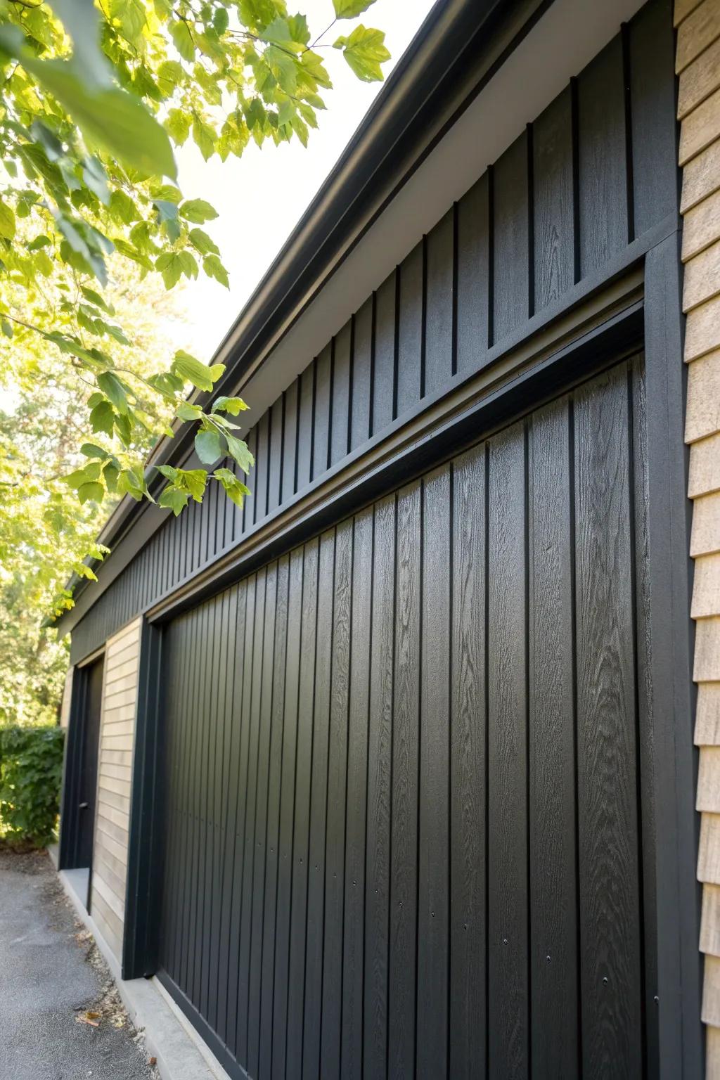 Elevate your garage's style with board and batten siding for a timeless farmhouse charm.