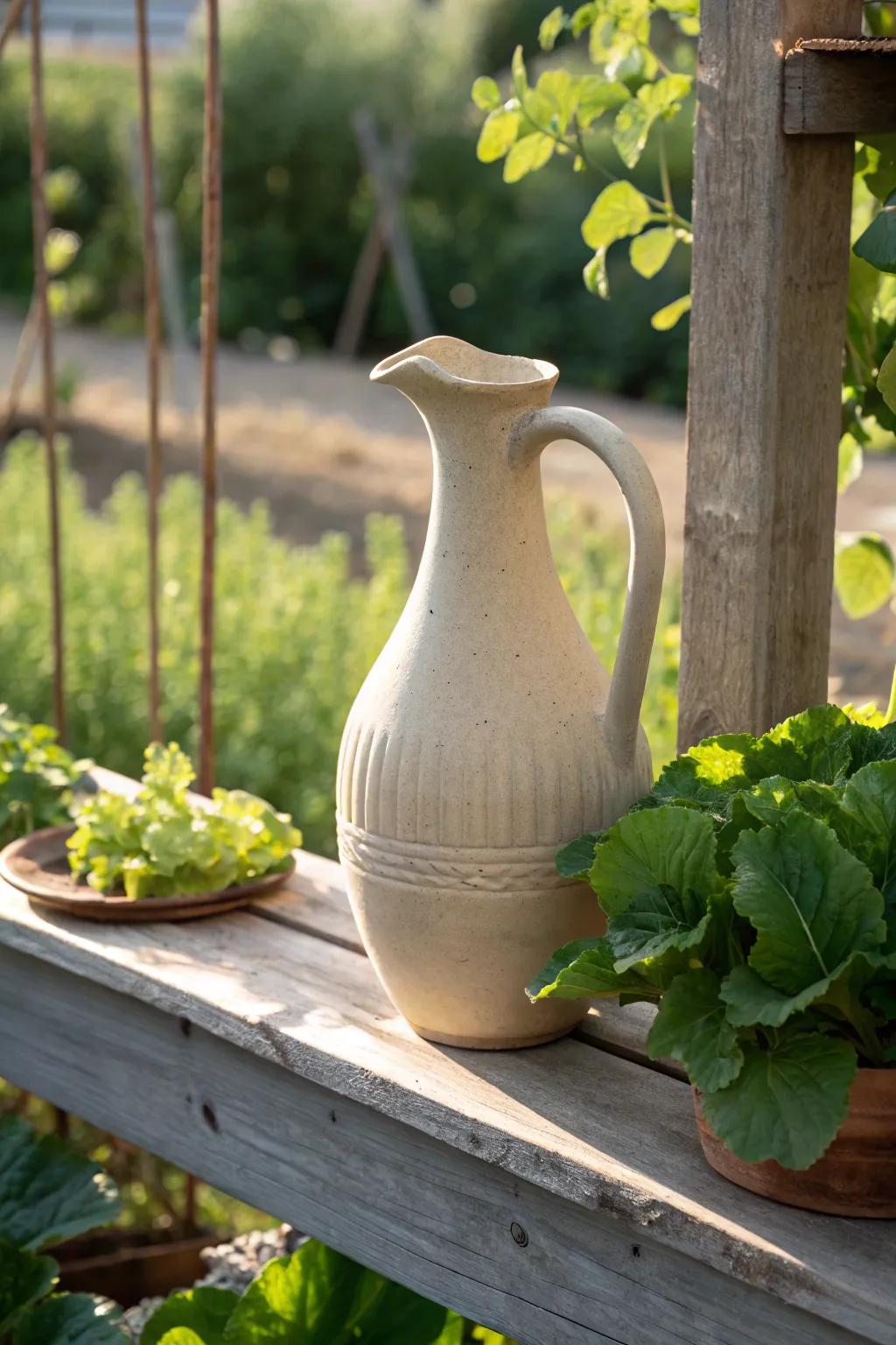 Harness the elegance of nature with a gravity-fed irrigation system: simple, effective, and beautifully crafted.