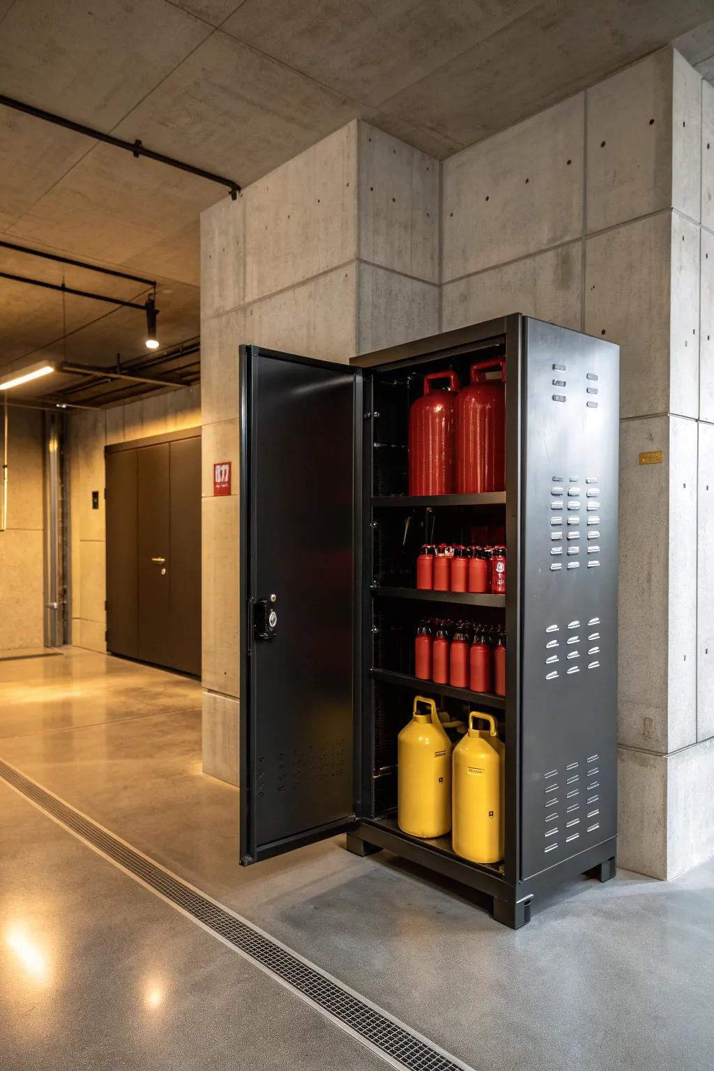 Elevate your garage organization with stylish and secure metal lockers.