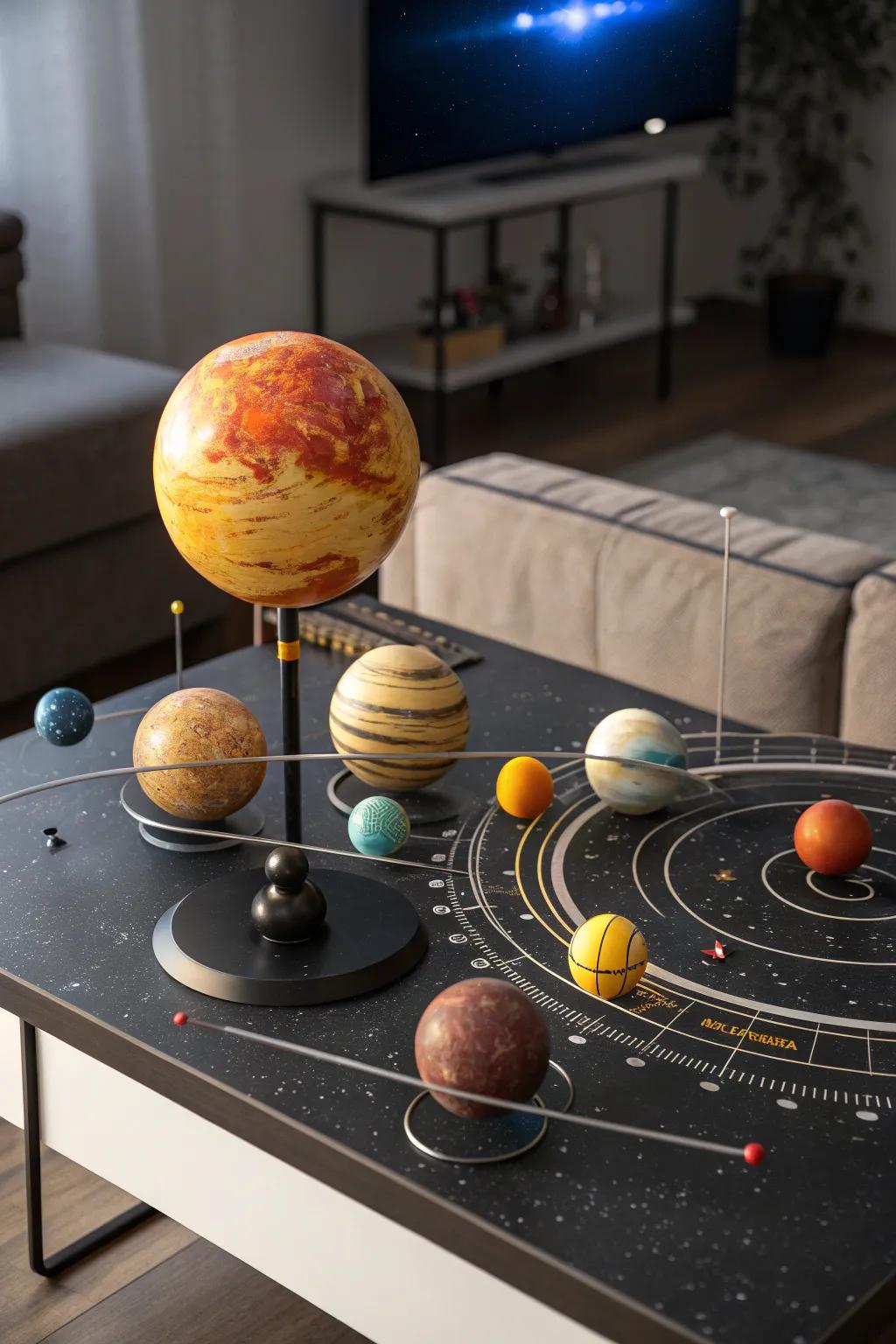Bring the cosmos into your home with this stunning 3D-printed solar system model, perfect for adding a touch of the universe to your decor.