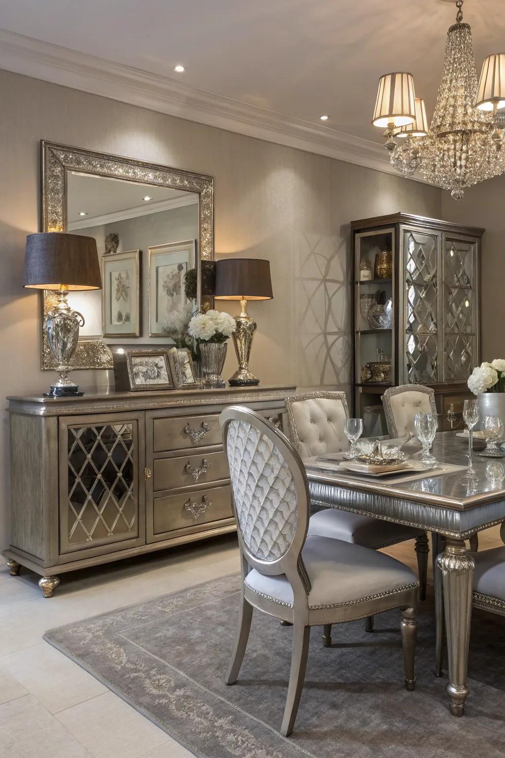 Metallic accents that blend modern flair with Gothic tradition.