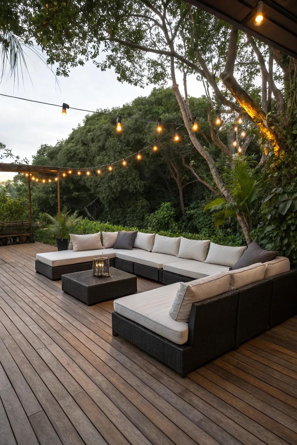 Embrace flexibility with modular outdoor furniture, perfect for any deck occasion.