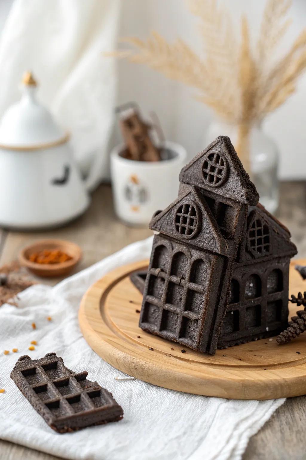Embrace the spooky season with these hauntingly detailed waffles, where craftsmanship meets Halloween charm.