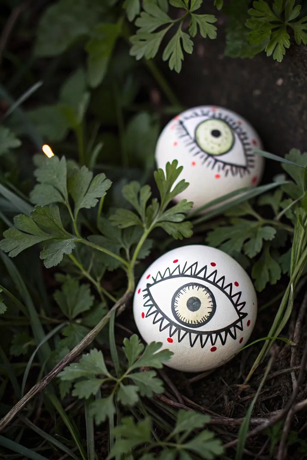 Add a mysterious glow to your garden with these handcrafted monster eyes. Simple, spooky, and stunning!