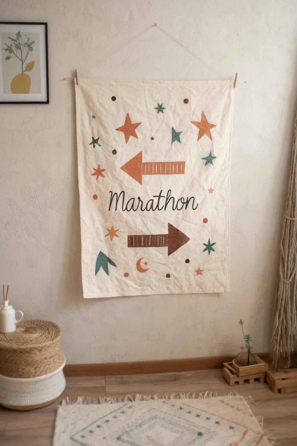 Craft your marathon journey with bold simplicity and artisan flair. #MinimalistDesign #BohoCharm