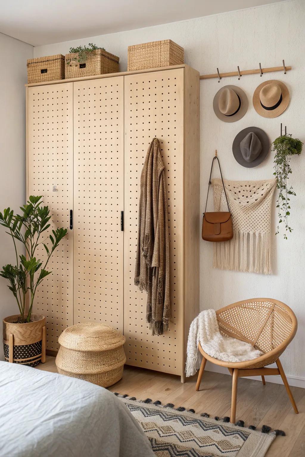 Transform your closet with a stylish pegboard—organize and beautify your space effortlessly!