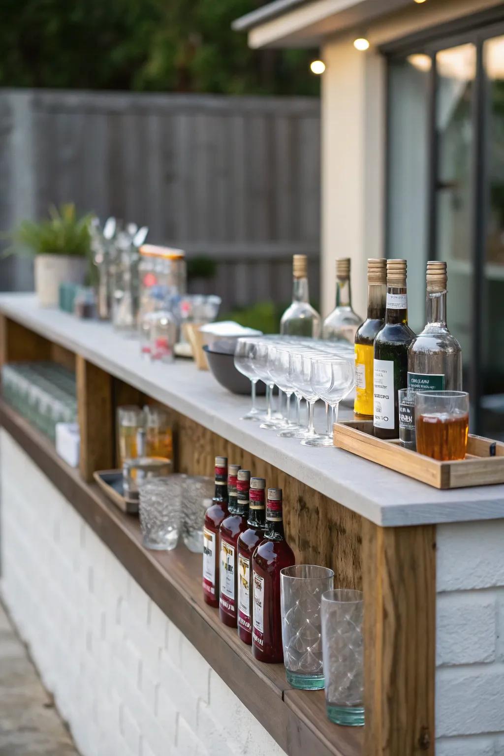 Elevate your entertaining with a mini bar setup.