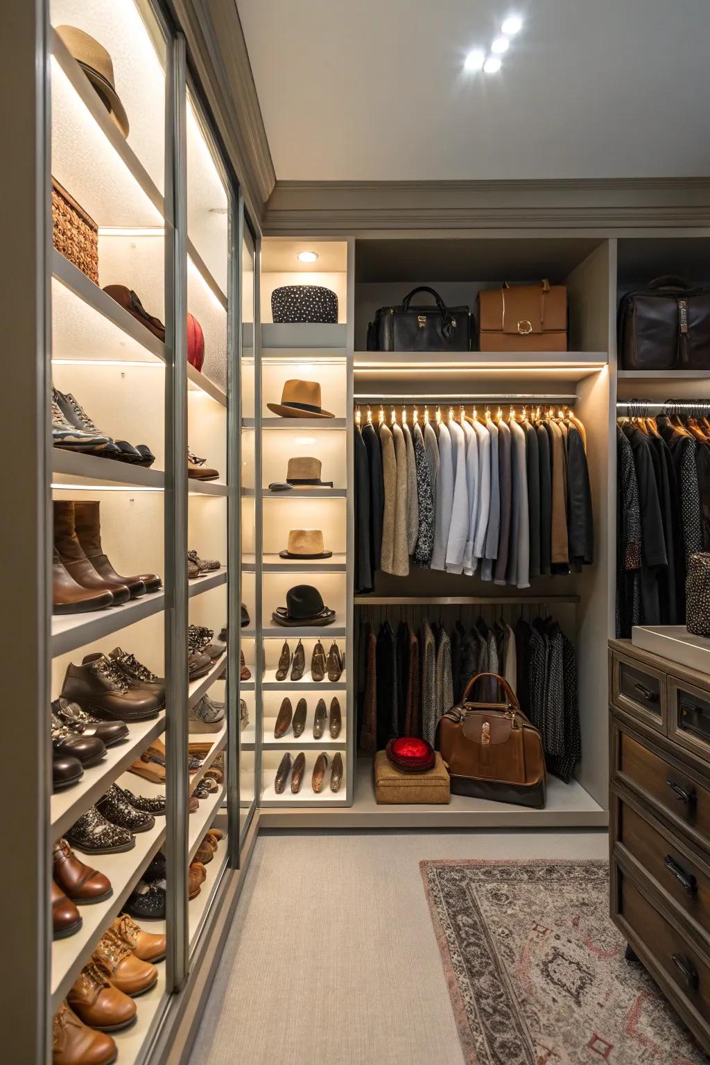 Display sections highlight favorite items and add visual interest.