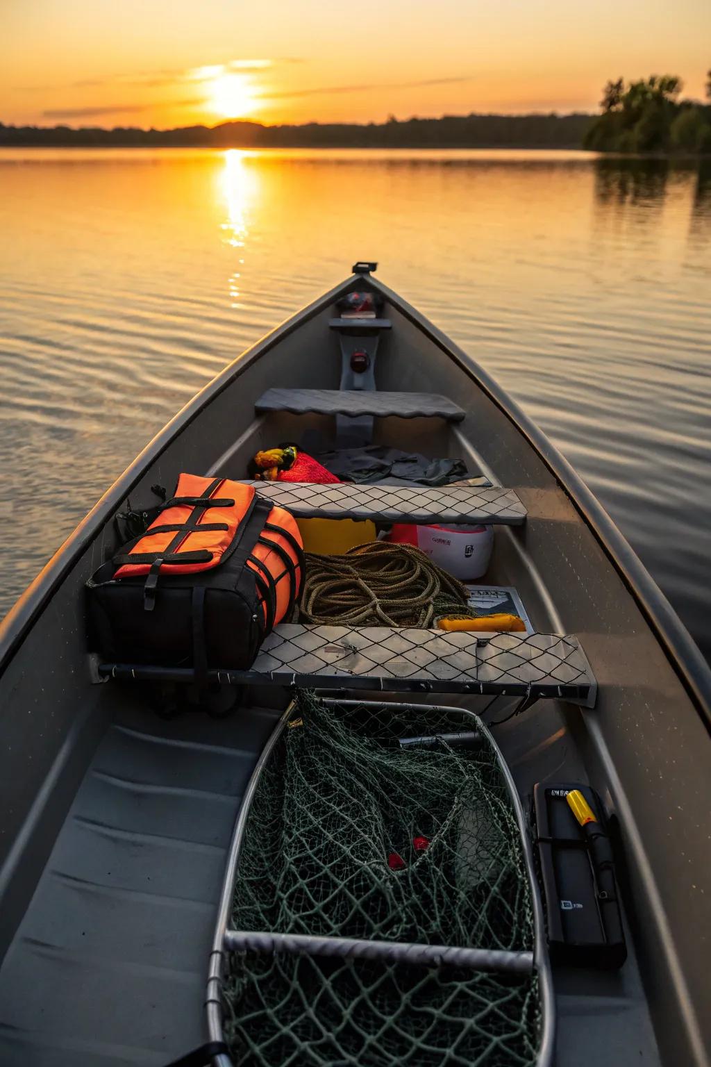 Elevate your jon boat storage game with stylish and functional cargo netting solutions. #BoatLife #Organization