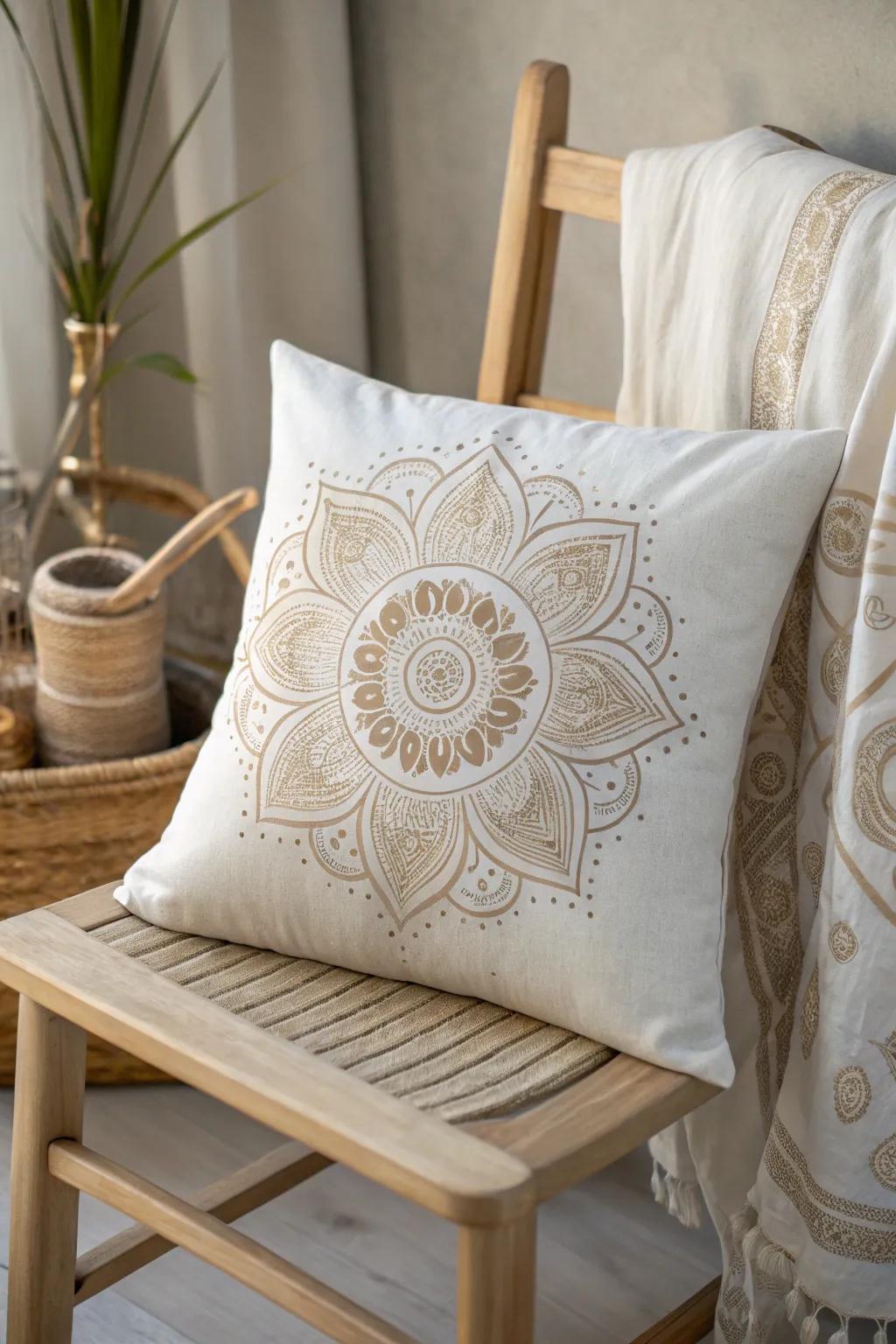 Crafted with love: Elevate her space with a custom pillowcase that blends minimalist charm with bohemian elegance.