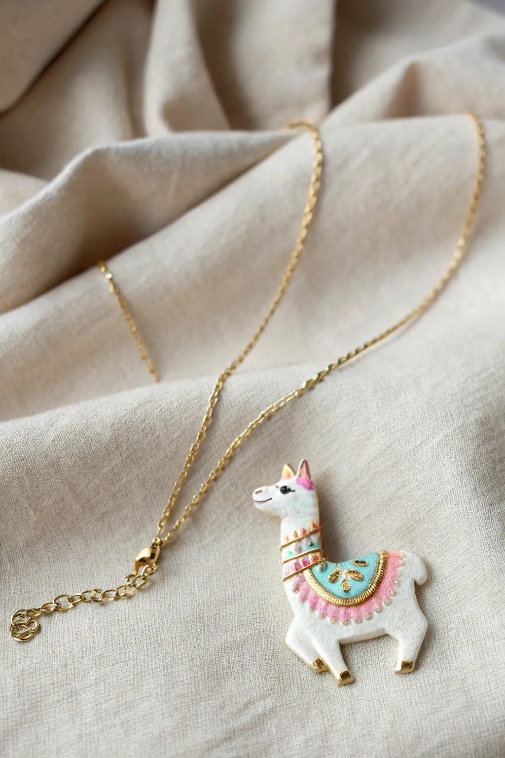 Elevate your style with a touch of whimsy. Discover the charm of handcrafted llama necklaces.