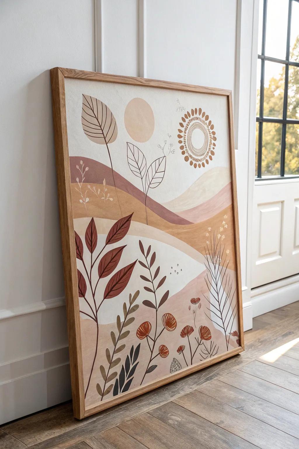 Discover the serenity of hidden nature through minimalist art.