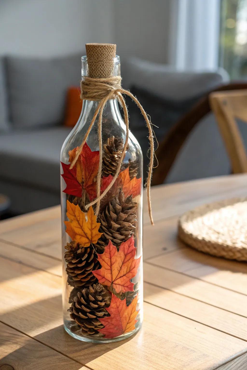 Embrace the season's beauty with a timeless message in a bottle.