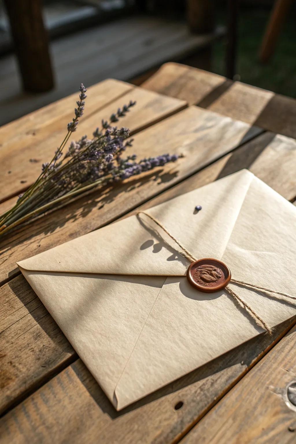 A sealed letter of love and gratitude, crafted with care and sealed with a kiss.