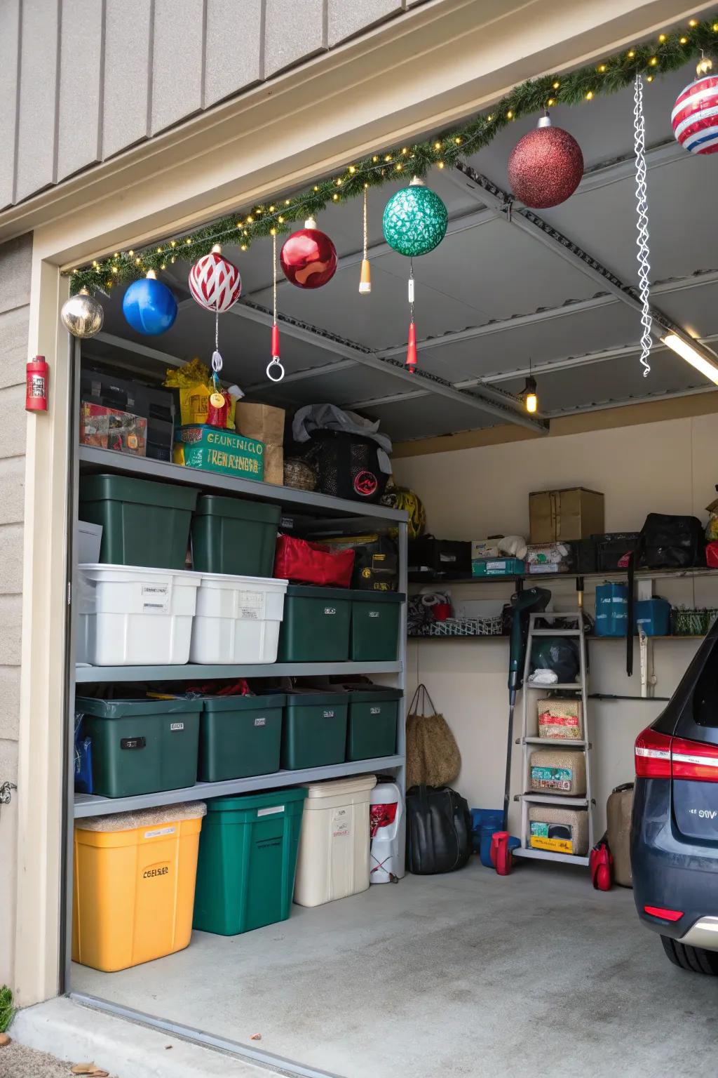 Seasonal zones help keep your storage organized throughout the year.