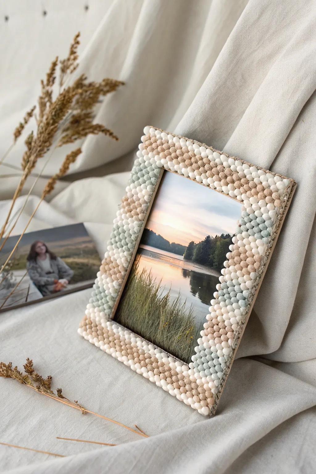 Add a touch of creativity to your memories with a handcrafted Perler bead frame.