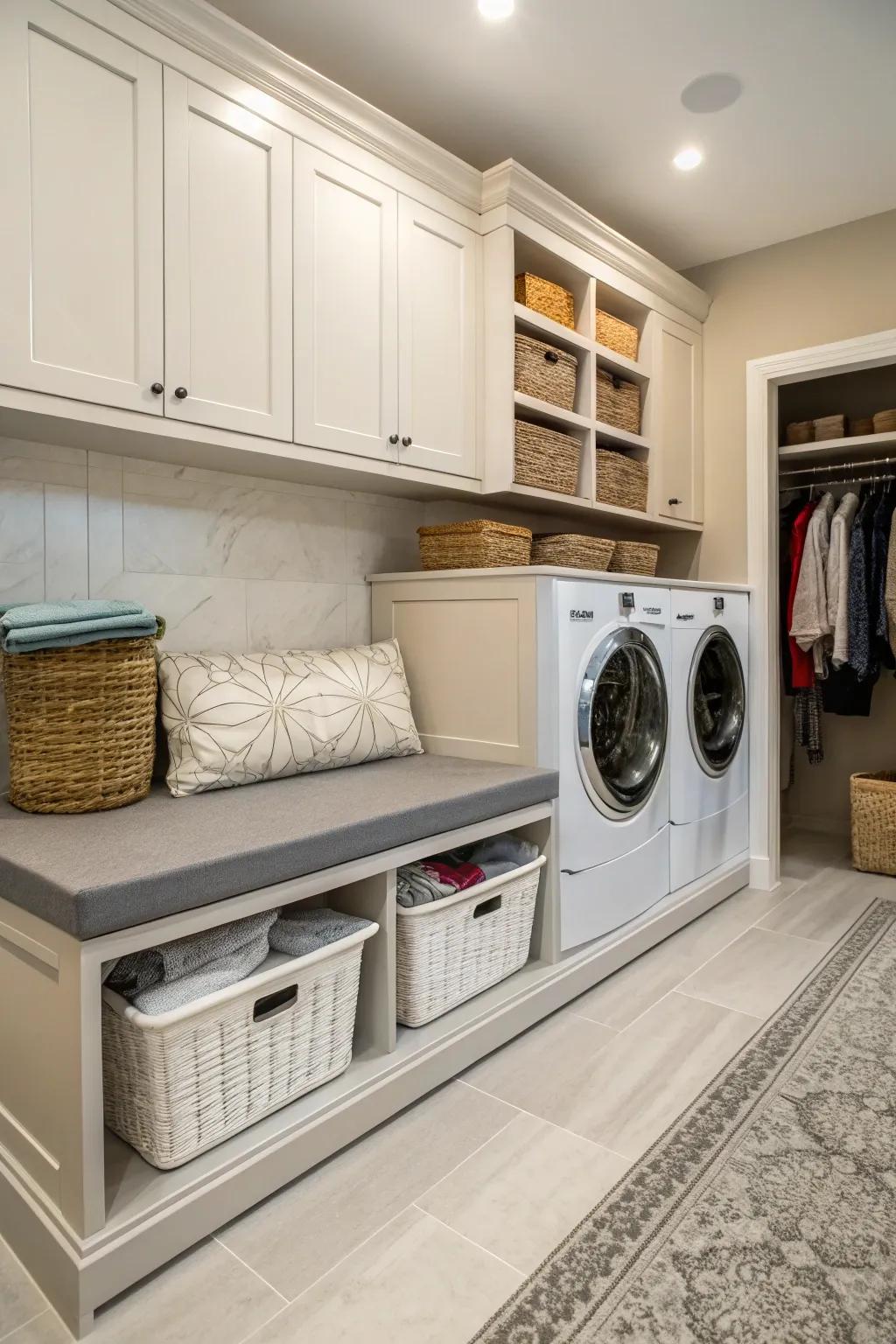 Dual-purpose furniture combines comfort with functionality.
