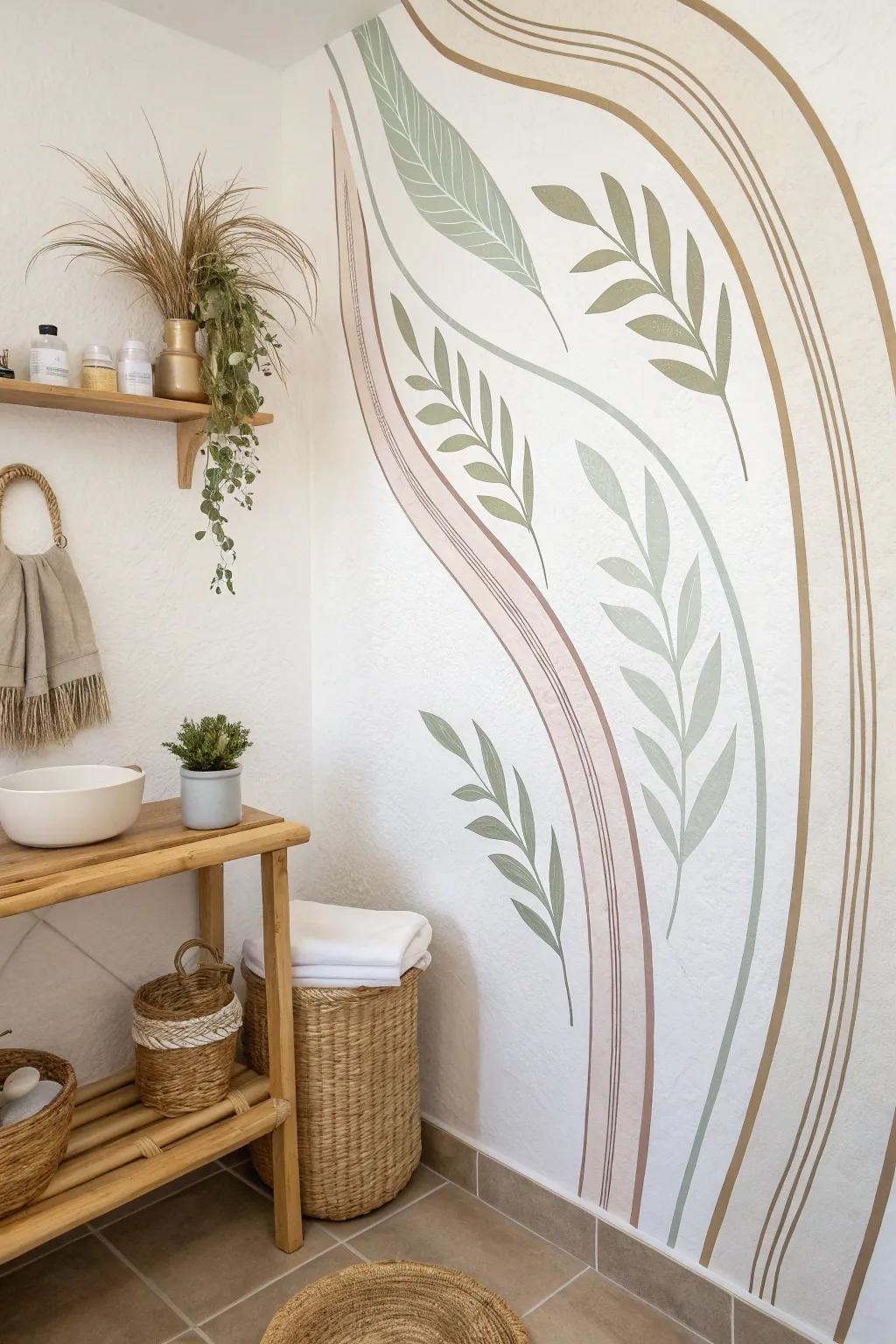 Embrace serenity with nature-inspired curves in your minimalist sanctuary.