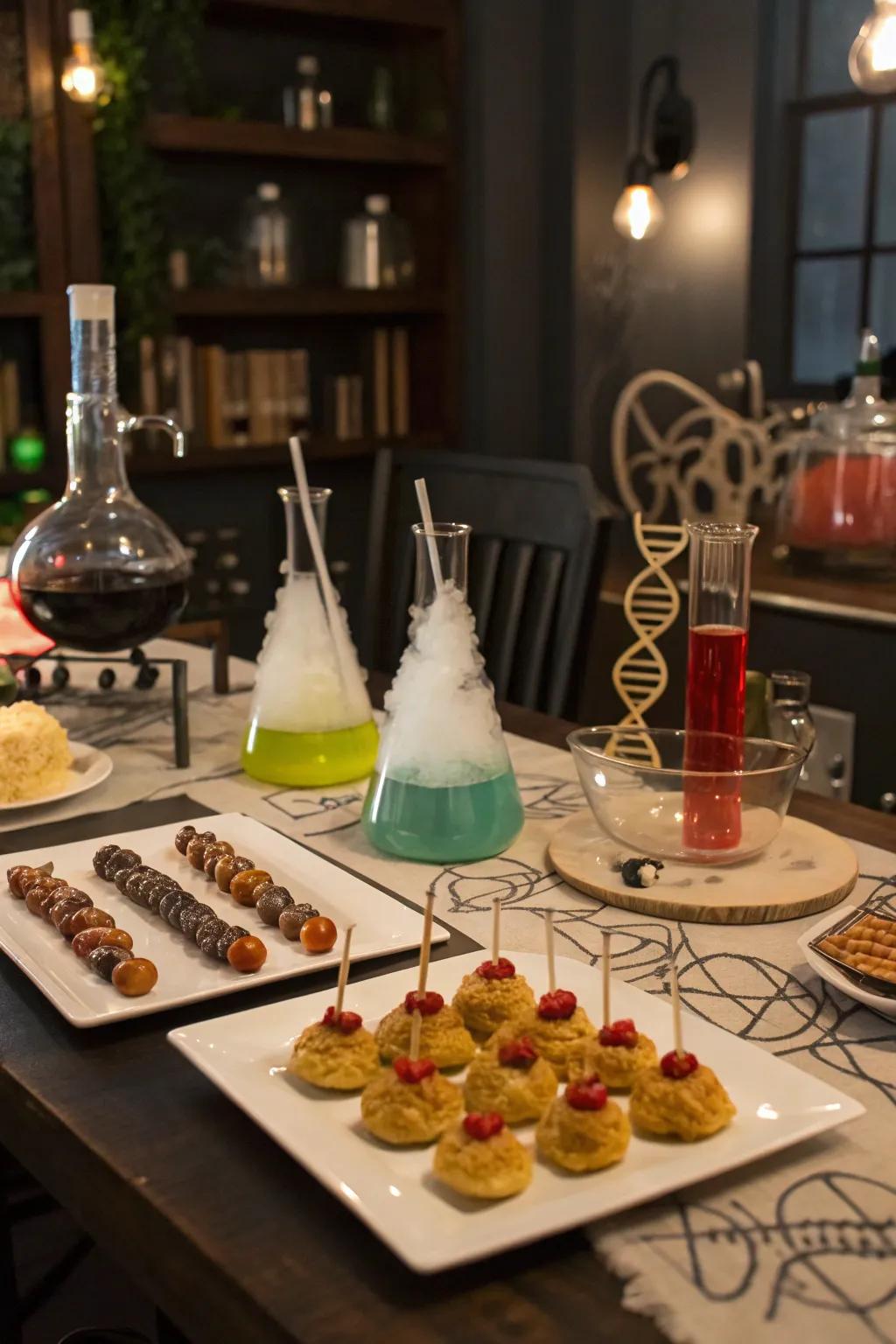 Experiment with flavors at a mad scientist feast.