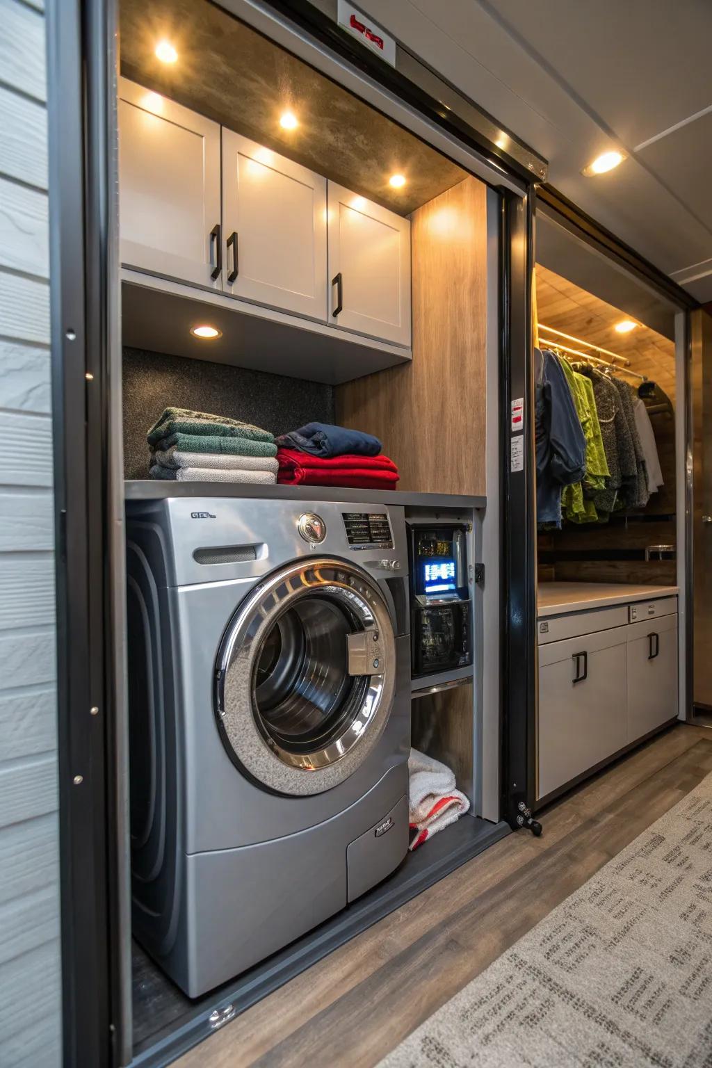 Upgrade your travels with a stylish and efficient laundry station on the go.