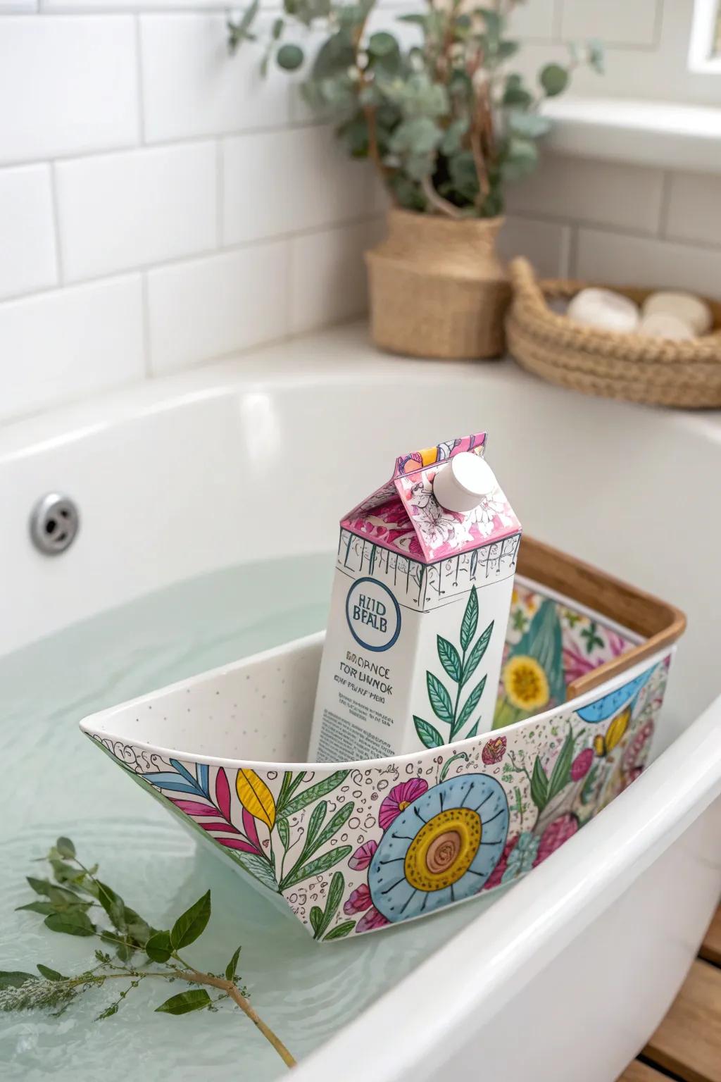 Set sail on creative adventures with upcycled milk carton boats!