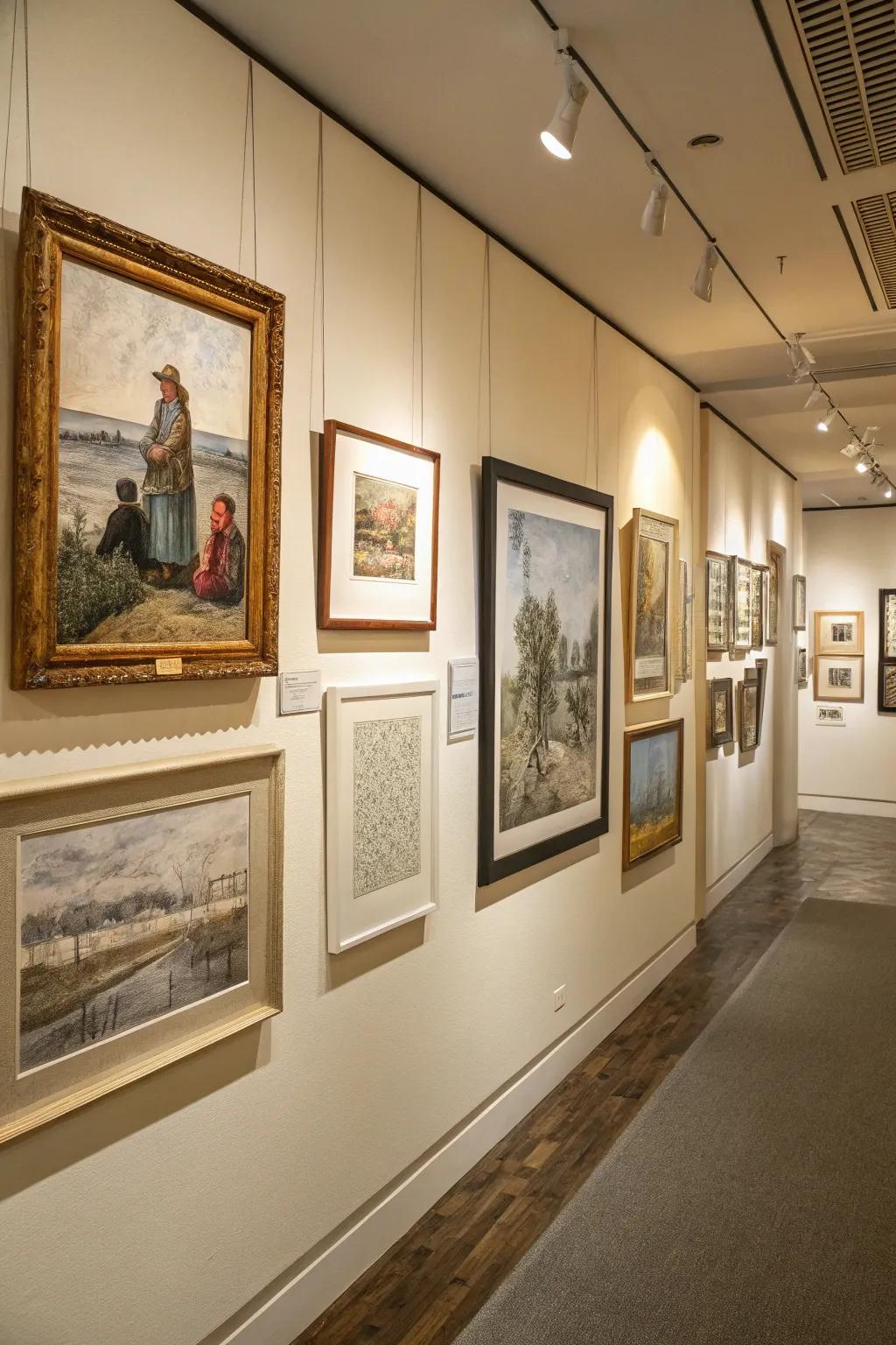 Gallery walls tell a personal visual story.