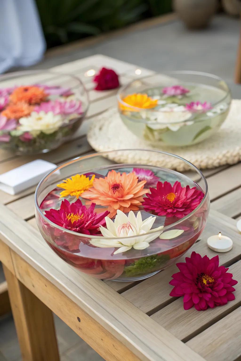 Floating florals offer a fresh decor twist.