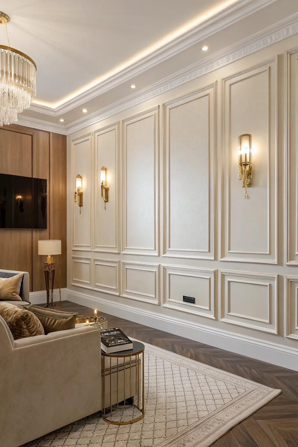 Elegant contrast in a beige and white setting.