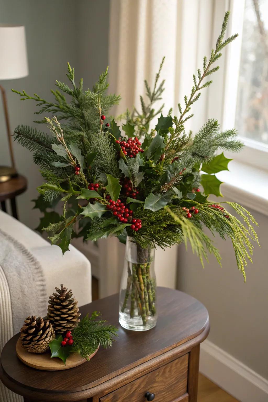 Enhance your home with fresh, natural winter greenery.