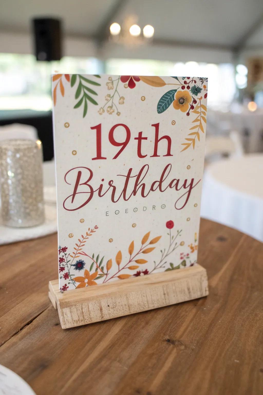 Celebrate the art of typography with a birthday card that speaks volumes through its stunning design.